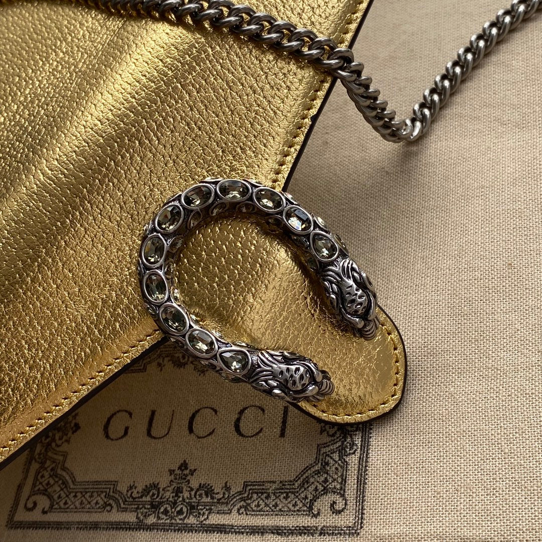 Bolsa Gucci Dionysus Super Mini Metalizada